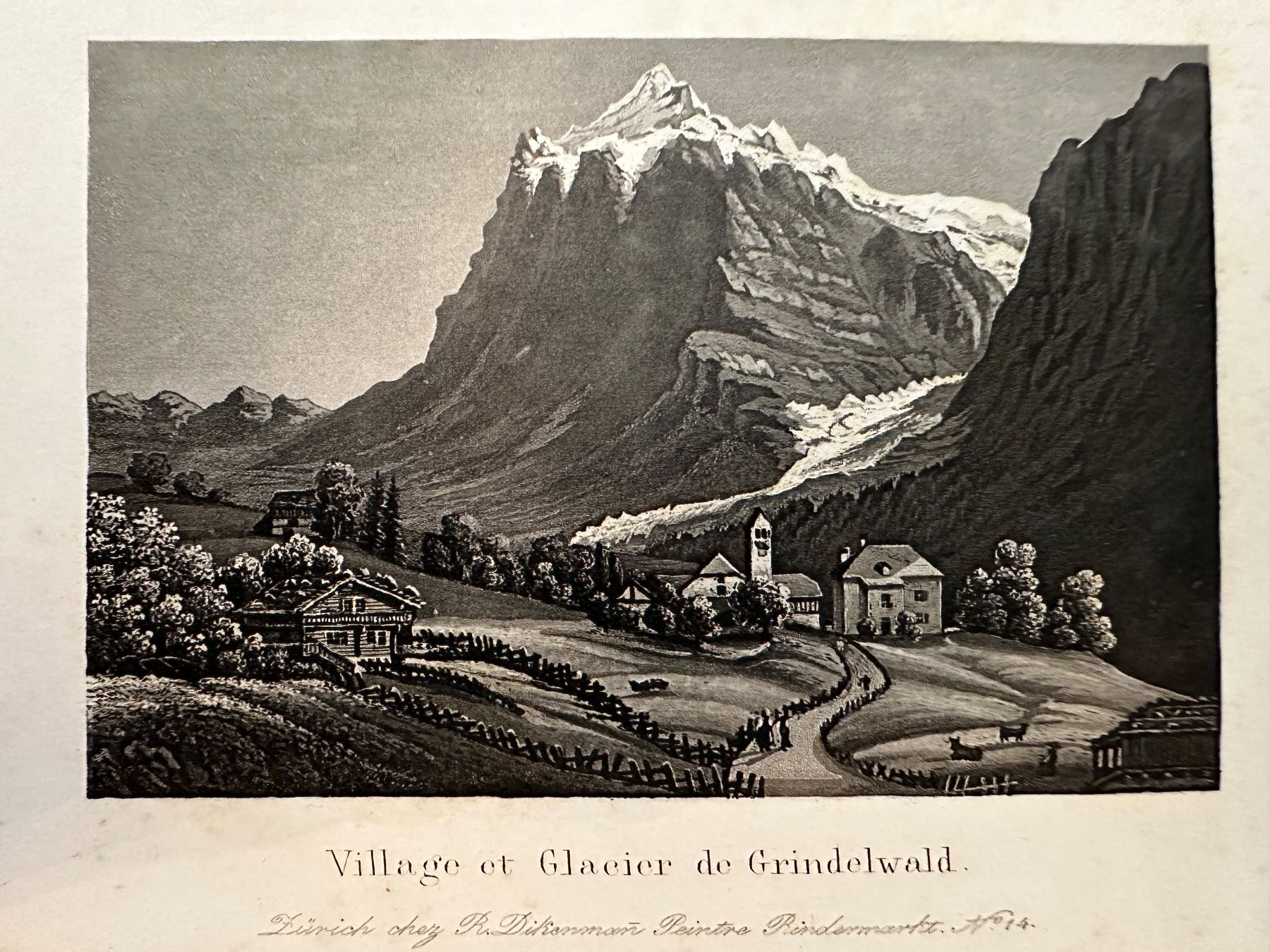 Incisioni: Grindelwald Aquatinta Dikenmann – Usato da Oberuzwil venduto da Crystall0