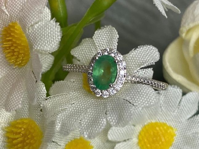 Anelli: Smaragd Ring verstellbar 925 Silber neu – Nuovo (secondo la descrizione) da St. Gallen venduto da GIULESGG 3