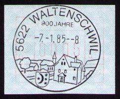 ATM 6_ Sonder-Werbe-VO 7.1.85_5622 Waltenschwil_ 900 Jahre !