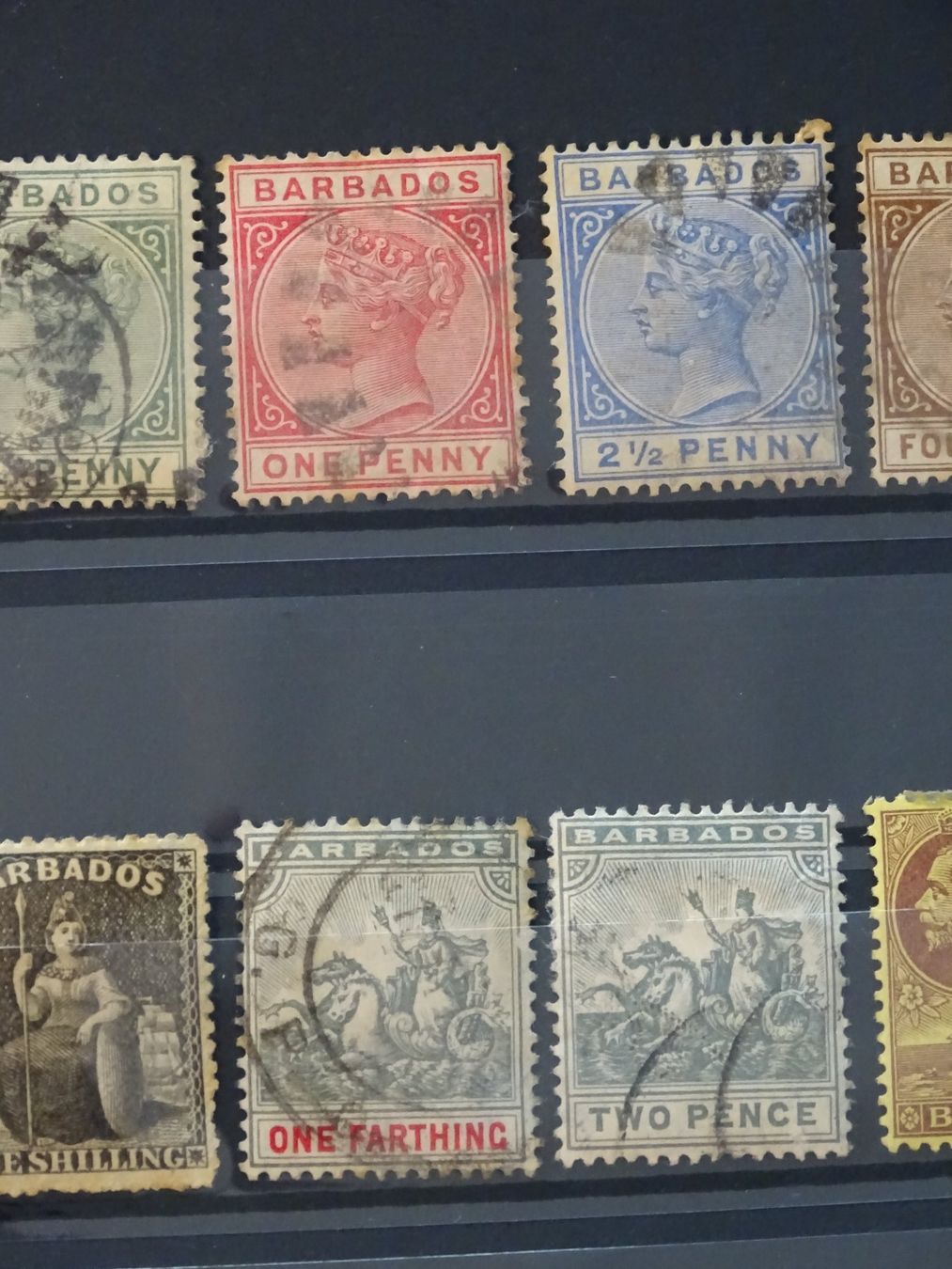 Tutti i francobolli: BARBADOS uralte gest. Briefmarken ab der Kat-Nr. 1 – Usato da Schliern b. Köniz venduto da Djbubu 2