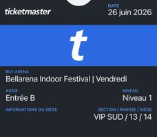 Trois billets VIP - Bellarena Indoor Festival