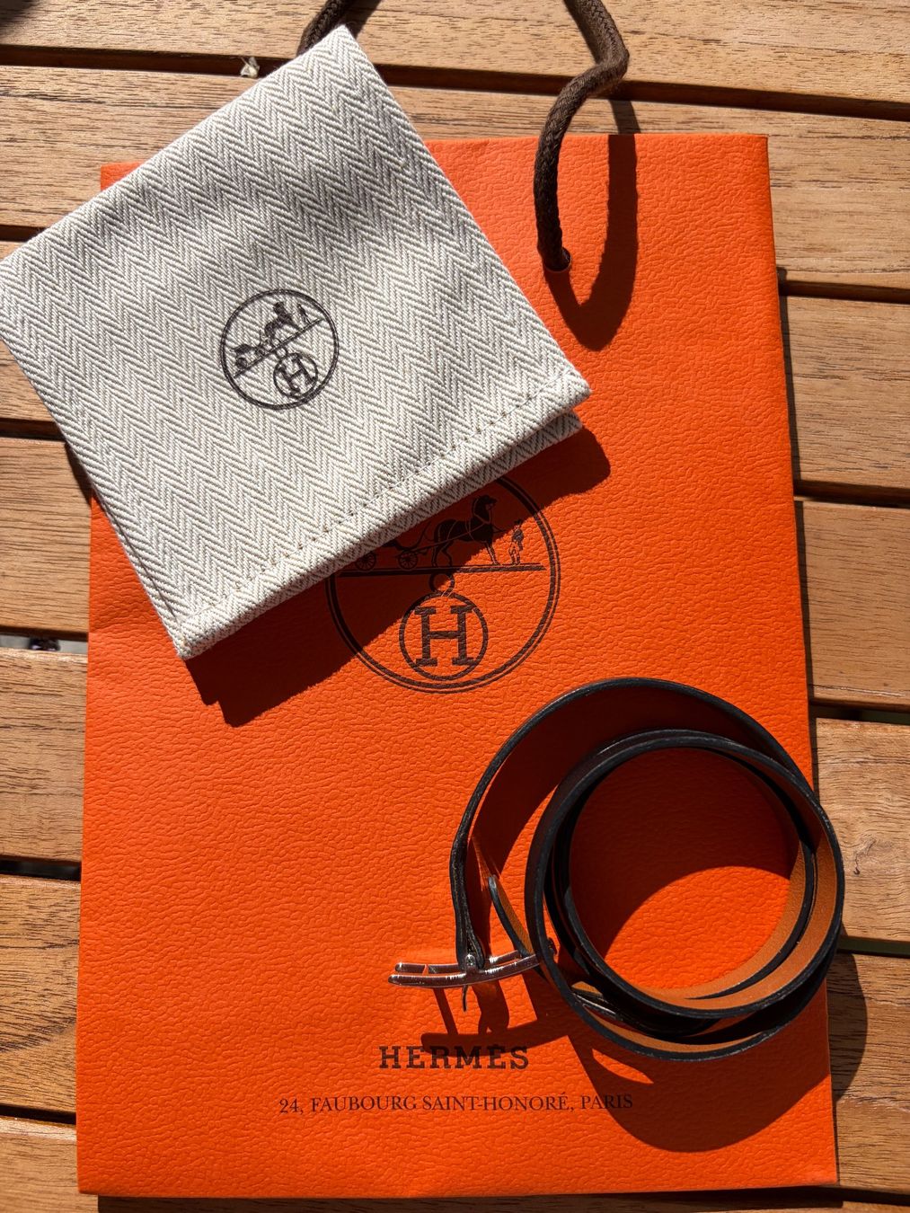 Bracciali & Braccialetti: Hérmes Lederarmband, Behapi 3 - schwarz – Usato da Zürich venduto da Raetselbiene