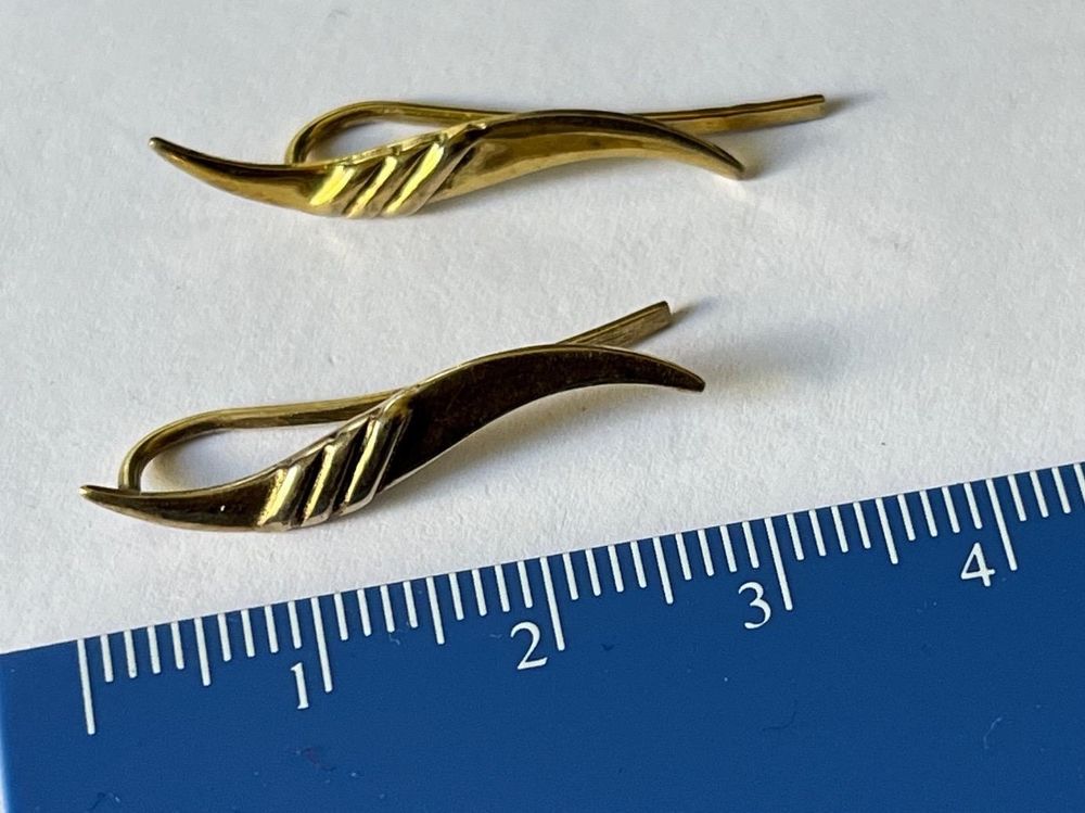 Vintage Boucles d'oreilles des années 50 france plaquer or (D'occasion