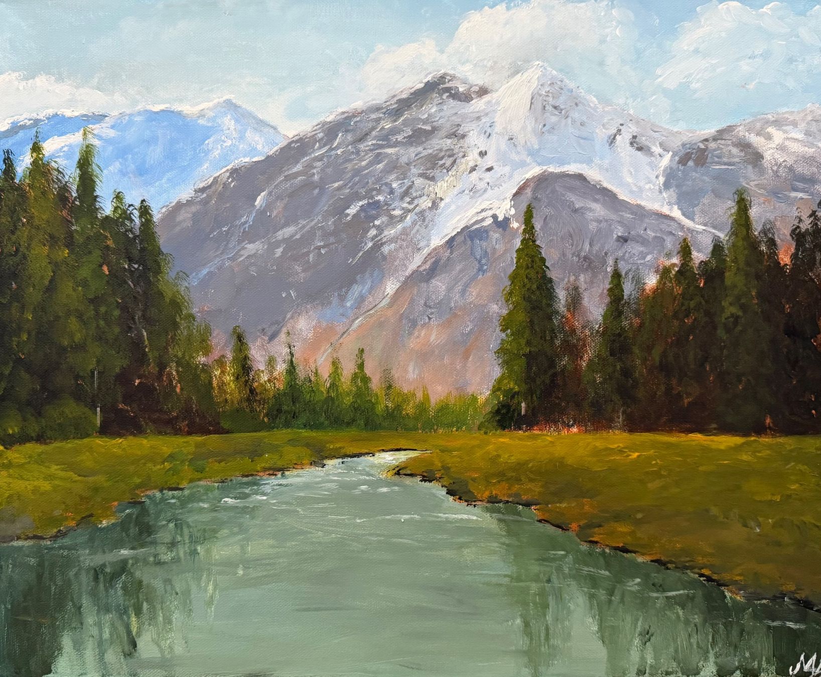 Dipinti: Berg Landschaft Gemälde 40x50cm – Nuovo e nell'imballaggio originale da Pfäffikon SZ venduto da Andrei_Moro_Kunst