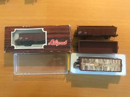 4x Liliput SBB Hochbordwagen