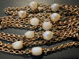 Gold-Collier 18K mit Perlen