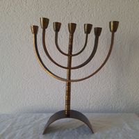 Versand möglich! Jüdischer Kerzenleuchter, mit Geschriebenem