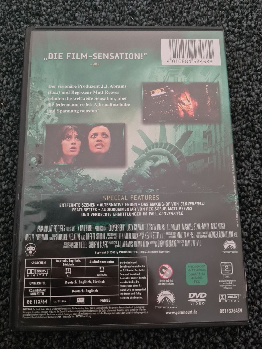 Tutti i DVDs: CLOVERFIELD (5396) – Usato da Ruswil venduto da M71 1