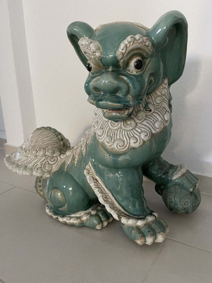 Statuette: Chinesischer Wächterlöwe Keramik antik – Usato da Lindau venduto da Gybsi0 2