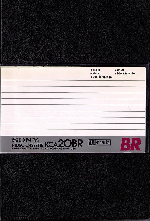Cassette vuote: Videocassettes U-matic SONY KCA-20BR – Usato da Zürich venduto da Scherzando