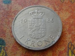 DANEMARK  1  Krone  1986