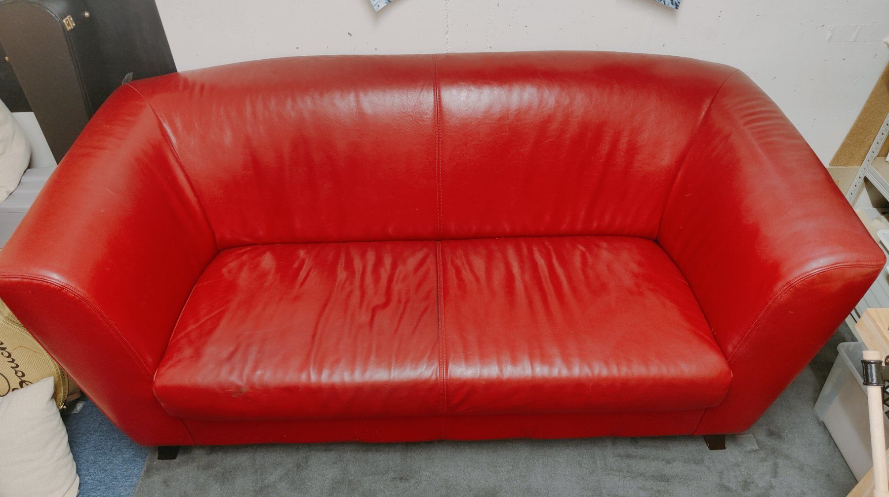 Divani: Rotes Leder-Sofa – Usato da Fällanden venduto da mogo_ono 1