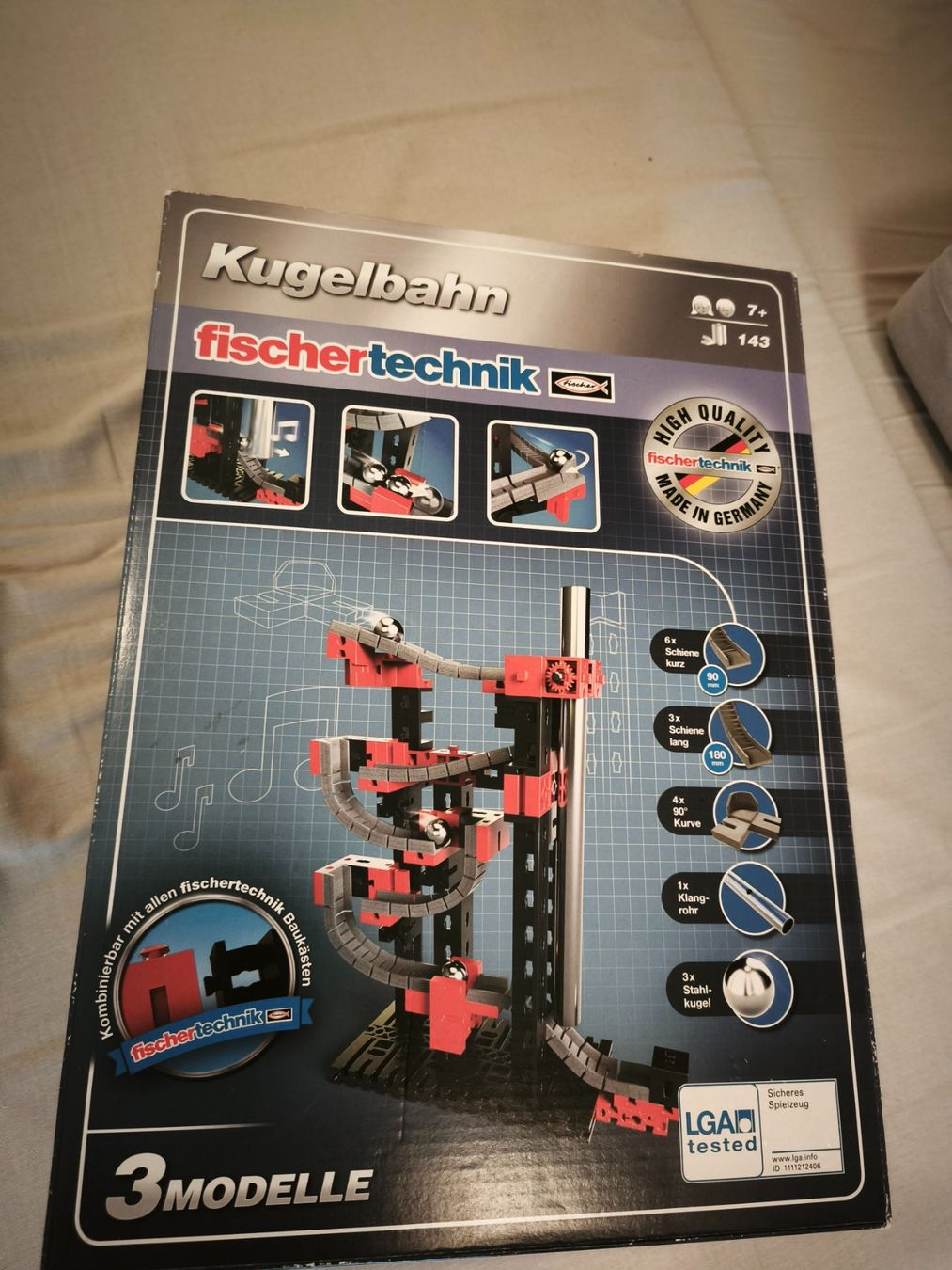 Fischer Kit di costruzioni: Fischertechnik Kugelbahn 3 Modelle 143 Teile original – Nuovo e nell'imballaggio originale da Zumikon venduto da Kuegelsche