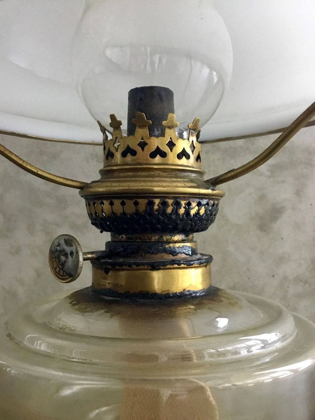 Lampade: Lampe, Petroleum-Lampe antik – Usato da Eggersriet venduto da Wiese61 2