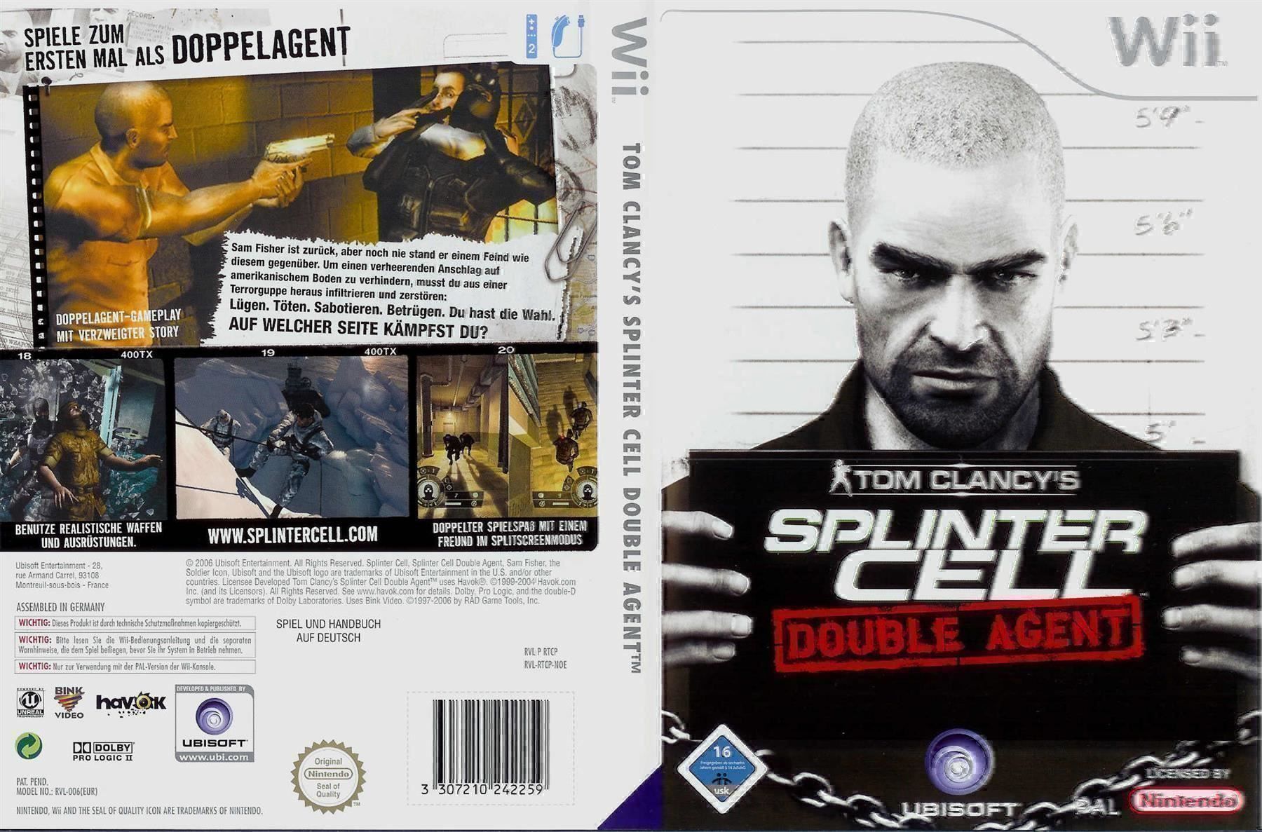 Nintendo Giochi: Tom Clancys Splinter Cell Doppel Agent Wii – Usato da Schüpfheim venduto da Games_Spielkonsolen 1
