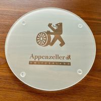 Appenzeller Käseplatte Käse Platte aus Glas 22 cm