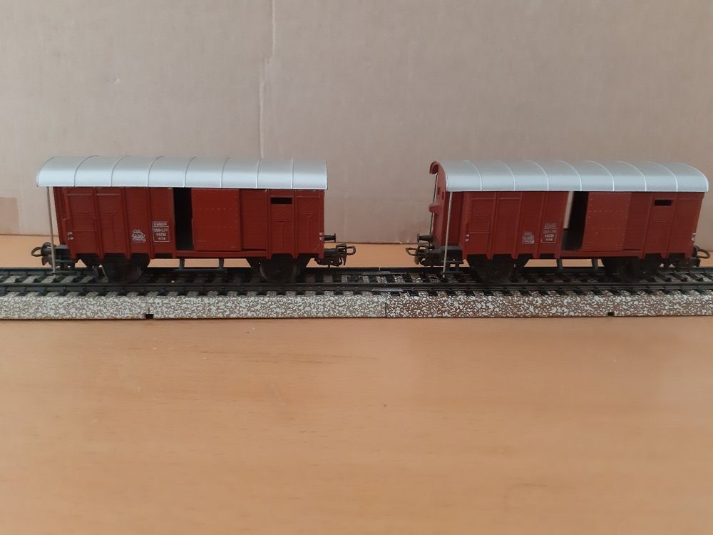 Lot De 2 Wagons Märklin HO 4605 Avec Boîte - Neufs
