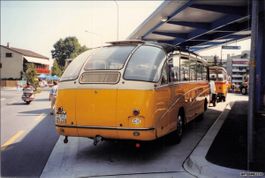 Postautos // Bahnhof // Foto // PTT