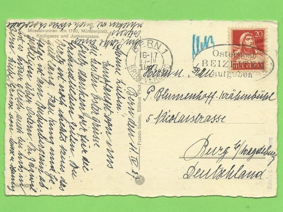 Cartoline postali: Bern, Mosesbrunnen – Usato da Zürich venduto da t24_de 1
