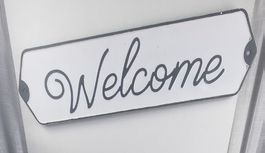 Schönes Blechschild Welcome