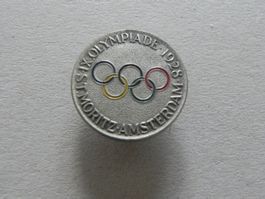 Olympiade Abzeichen Brosche Schweiz St.Moritz Amsterdam 1928