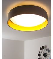 EGLO Maserlo Deckenlampe – Stoff Schwarz / Gold – Ø 40.5 cm