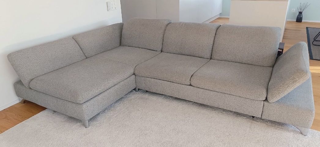 Divani: Ecksofa W.Schillig Stoff Grau mit Schlaffunktion – Usato da Hofstetten ZH venduto da Pinopistola 2