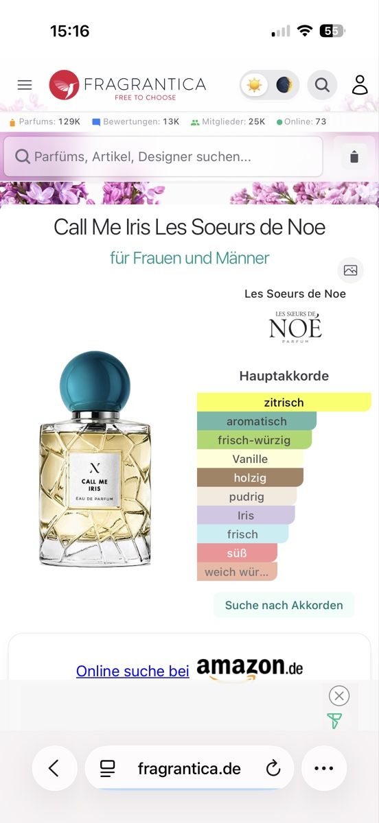 Profumi & Eau de Toilette: Call Me Iris, Les Soeurs de Noe, 2 ml – Usato da Sursee venduto da nri_g5z8 1