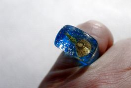 Vintage Space-Age - Ring mit Muschel, Seestern, Seeigel, usw