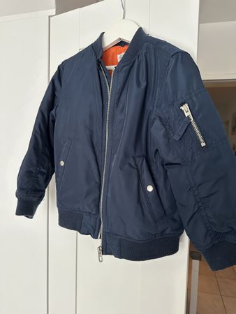 Kinder Bomberjacke H&M dunkelblau Grösse 110 guter Zustand