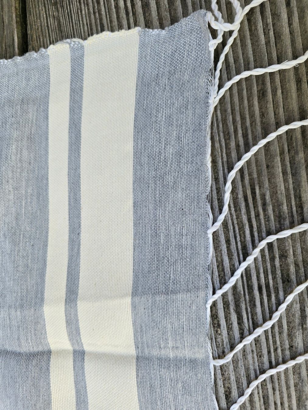Teli da bagno: Fouta: Hammamtuch helles grau/blanc cassé-ANGEBOT – Nuovo (secondo la descrizione) da Romanshorn venduto da Rachacha 3