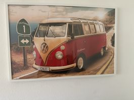 VW T1 Bulli Bild im Retro Stil