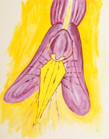 Acryl auf Papier: Laelia gouldiana