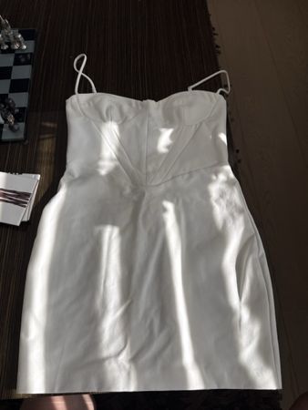 Kleid Zara weiss mit Korsett-Optik Grösse S neuwertig