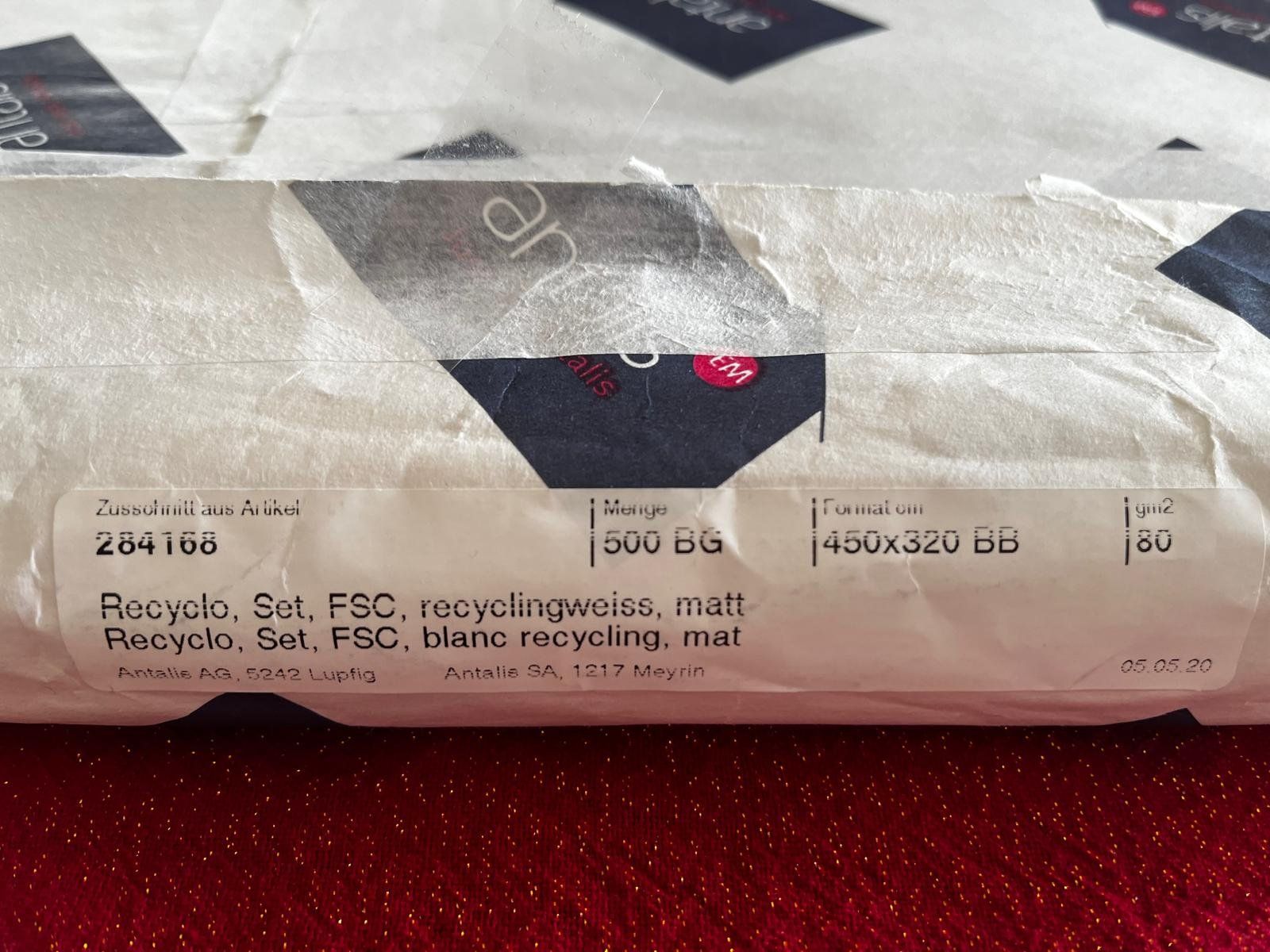 Carta: Recyclingpapier A4 + A3 – Nuovo (secondo la descrizione) da Bözberg venduto da sojana 2