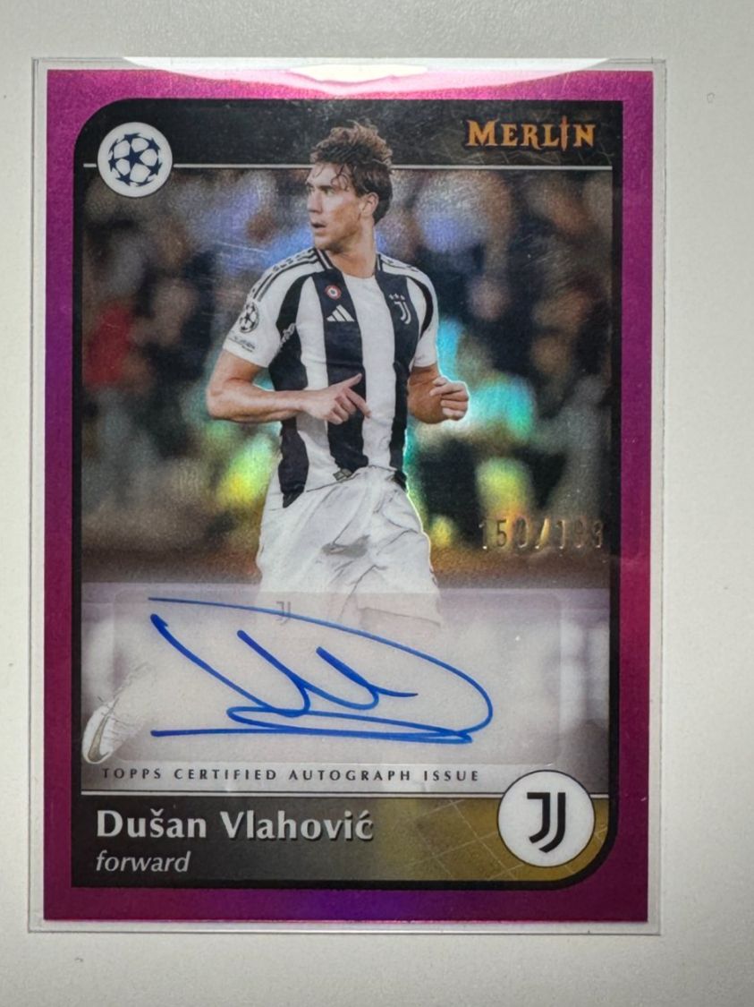 Topps Carte collezionabili: Vlahovic 199/ Auto Topps Merlin Juventus – Nuovo e nell'imballaggio originale da Genève venduto da F-Rex