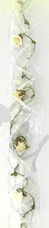 Tutte le decorazioni: Rosengirlande mit Band creme – Nuovo (secondo la descrizione) da Schlatt TG venduto da mavo85