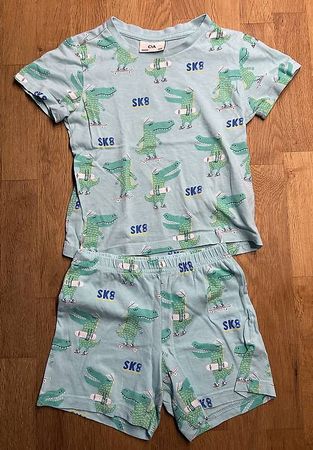 Kinder Pyjama set Gr. 104 Krokodil Motiv C&A