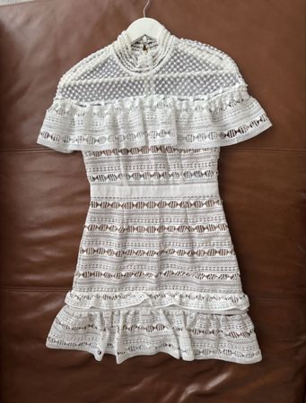 Self Portrait white dress, XS - in perfect condition