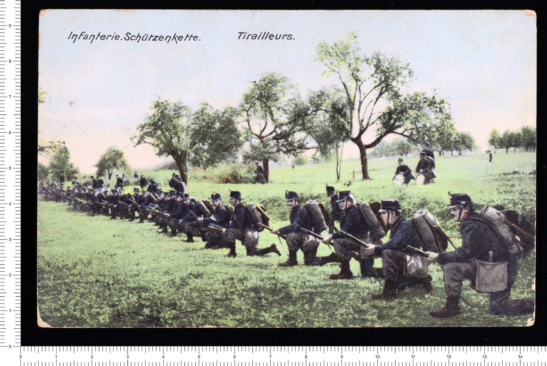Ansichtskarten: Infanterie. Schützenkette. – Gebraucht aus Riehen von Tignanello1