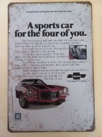 Chevrolet Camaro Blechschild