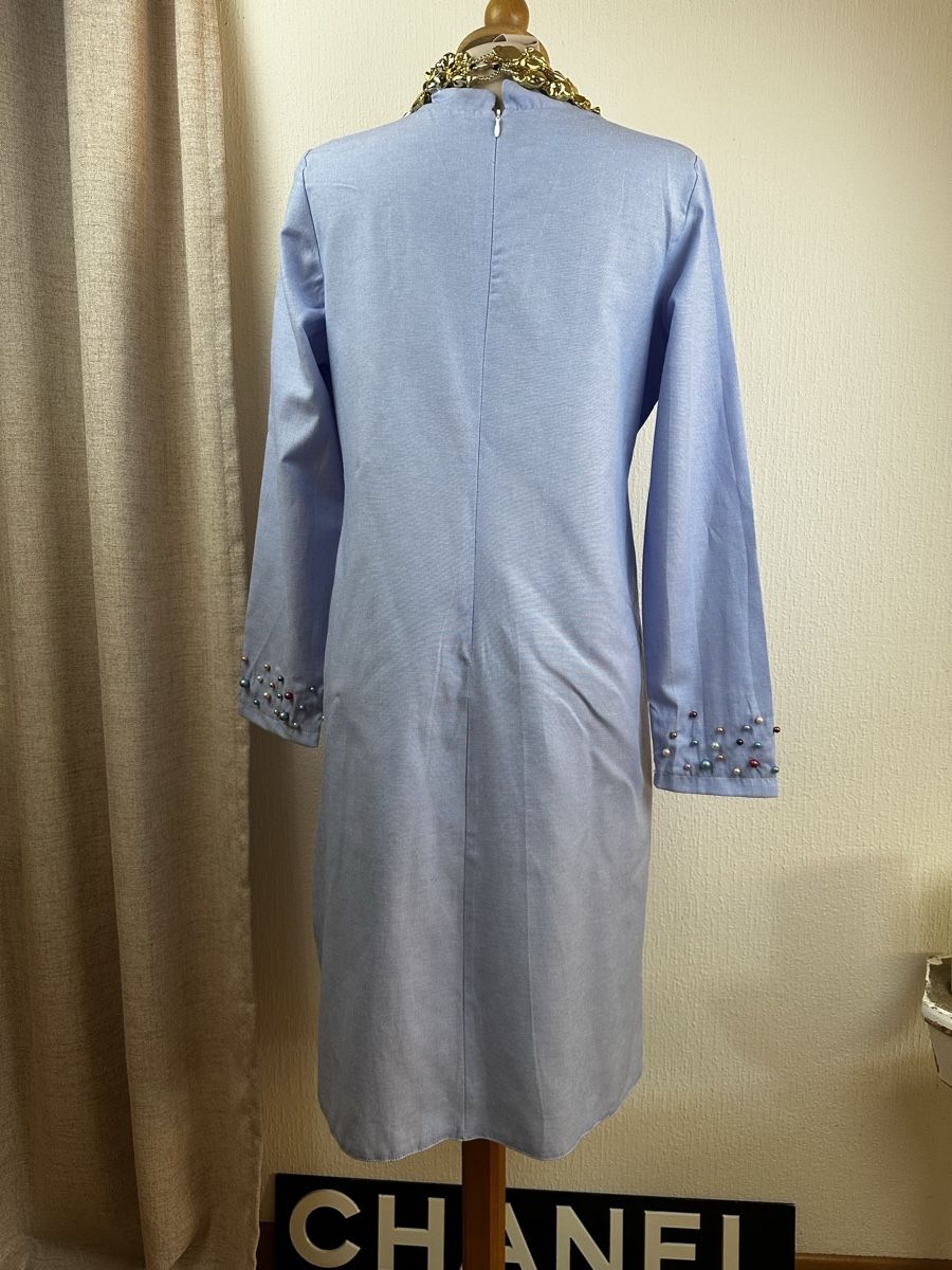 Robes: Robe droite perles bleu clair taille 40 col Mao  – Neuf (Voir description) à Châtelaine par Alexandra.jankowski 4