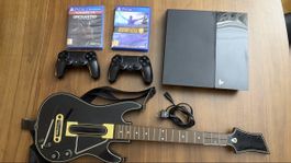 PlayStation 4 + 2 Controller + Guitar Hero + Uncharted 