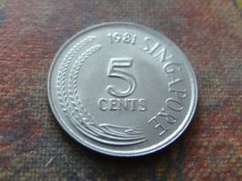 SINGAPOUR  5  Cents  1981