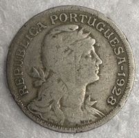 50 Centavos Münze aus Portugal aus dem Jahr 1928