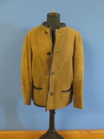 tolle echte Lederjacke / Lodenjacke in top Zustand