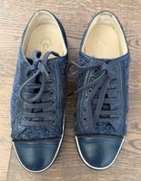 Chanel Tweed Sneakers, Navy Blue