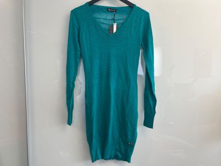 Pullover Lang Figurbetont Strass Spitze 1 Size Neu