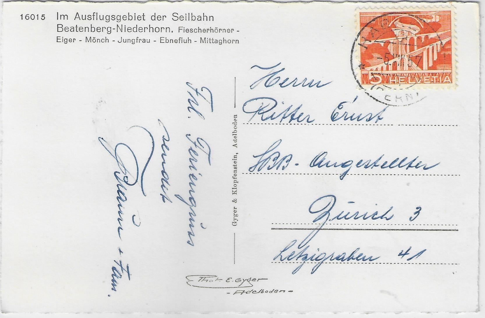 Cartoline postali: Im Ausflugsgebiet der Seilbahn – Usato da Ettingen venduto da Kartenplanet 1