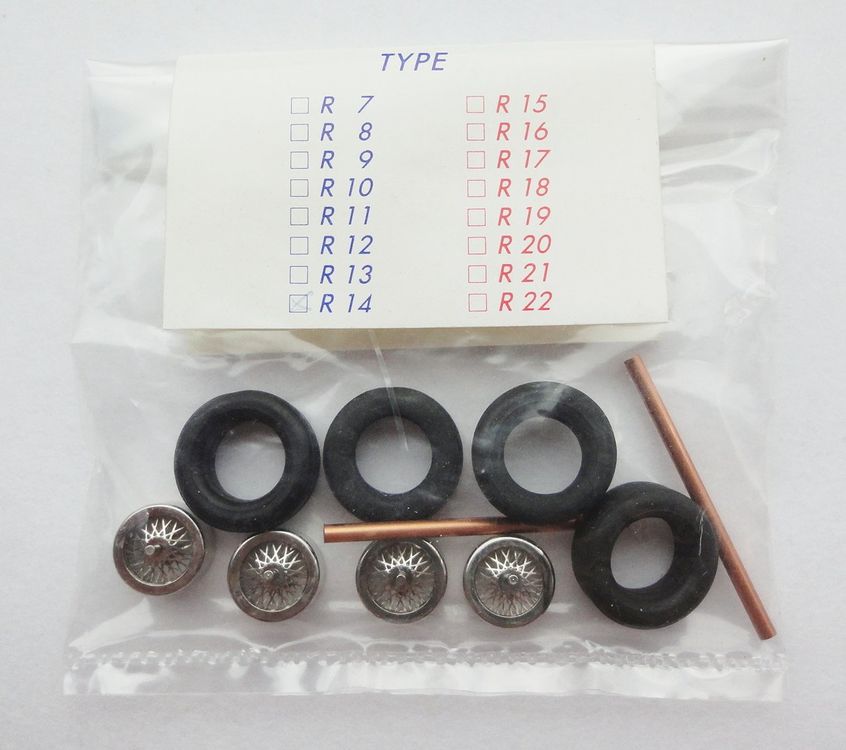 BBR Car Models R 14 Ruote Räder Wheels Set 1:43 (Neu und ...